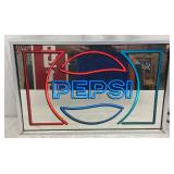Pepsi Light-Up Flickering Neon Sign, 20in x 13in, Fully Operational