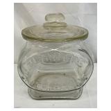 Early Planters Glass Peanut Jar with Lid, 8in x 8in