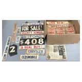  Lot of Early 1930s Paper Adv Ford and Cadillac