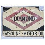 DSP Diamond Gasoline and Motor Oil Sign, 52in x 36in