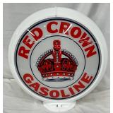 Red Crown Gasoline Pump Globe, 15in