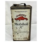 Mobiloil ‘C’Gargoyle Oil Can 5in x 9in