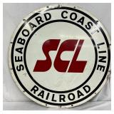 Seaboard Coast Line RR Sign, 24in Diameter