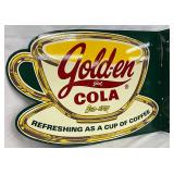 Golden Cola Flange Sign, 19 x 13 Contemporary 