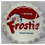 Emb. Metal Frostie Root Beer Cap 22in - Contemporary  