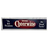 Drink Cheerwine Sign by K.S. Lane Screen Graphics, 48×11 