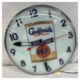 Gulfpride Lighted Clock, 15 inches