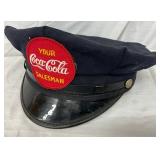 Coca-Cola Salesman Uniform Hat with Embroidered Patch