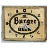 Burger Beer Clock  Measures 19×15