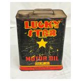 Lucky Star Two-Gallon Motor Oil Can by Crescent Supply Co., Marietta, Ohio