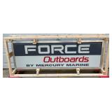 Force Outboards by Mercury Marine Lexan Light-Up Can Sign, 72in x 24in, Rewired & functional 