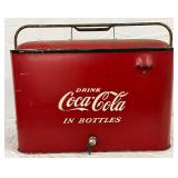 Coca-Cola Cooler with Tray, Embossed Logo, 18in x 12in