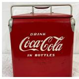 Coca-Cola Metal Cooler with Embossed Logo, 12×14 Inches