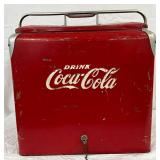EMB. COCA-COLA COOLER W/TRAY, 18X18 