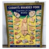 Cudahy’s Branded Pork Advertising Board with Illustrated Menu Suggestions, 33X44 