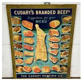 Cudahy’s Branded Beef Advertising Poster on Cardboard, 33×44 Inches