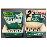 Kool cigarette match holder displays