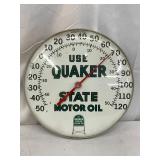 12IN. Quaker State Motor Oil Advertising Thermometer