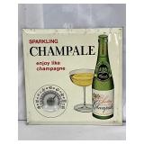 Metal Advertising Thermometer Sign for Sparkling Champale, 8×8 Inches