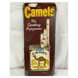 Embossed Metal Camel Cigarette Thermometer, 6in x 14in