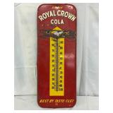 Royal Crown Cola Metal Advertising Thermometer, 10in x 26in