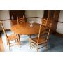 Vintage Dining Table with 6 JB Van Scriver Chairs