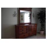 Mission Style Dresser with Mirror