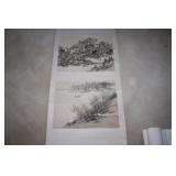 Japanese Watercolor Scroll
