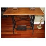 Table with Sewing Machine Base