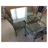7 Piece Glass Top Table Set
