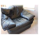 Black Leather Oversize Chair