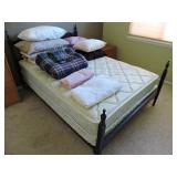 Full Size Bed frame with Mattress and Boxspring