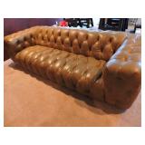 Thayer Coggin Tufted Vintage Light Brown Sofa