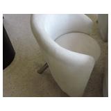 Half Moon White Bar with Vintage Chairs