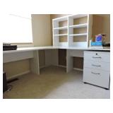 White L Shape Desk
