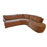 MCM sofa with paisley upholstery