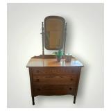 oak dresser and mirror
