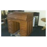 2 oak roll top desks 