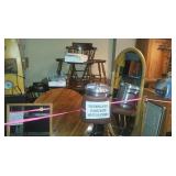 Queen Anna oak cheval floor dressing mirror 