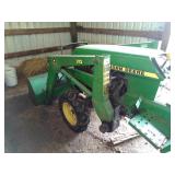 John Deere 855 4x4 diesel tractor with front loader