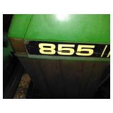 John Deere 855 4x4 diesel tractor with front loader