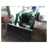John Deere 855 4x4 diesel tractor with front loader