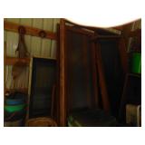 Vintage wood French Doors and frame