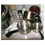Stainless, copper bottom cookware