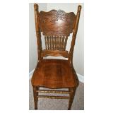 Double pressed back dining chair