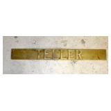 Brass/Bronze Bank Teller Sign