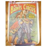 1960 Al G. Barnes mini circus poster