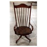 Antique Wood Office Chair