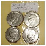 Lot 2,  1972 Eisenhower Dollars