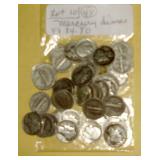 Lot 10, Mercury Silver Dimes